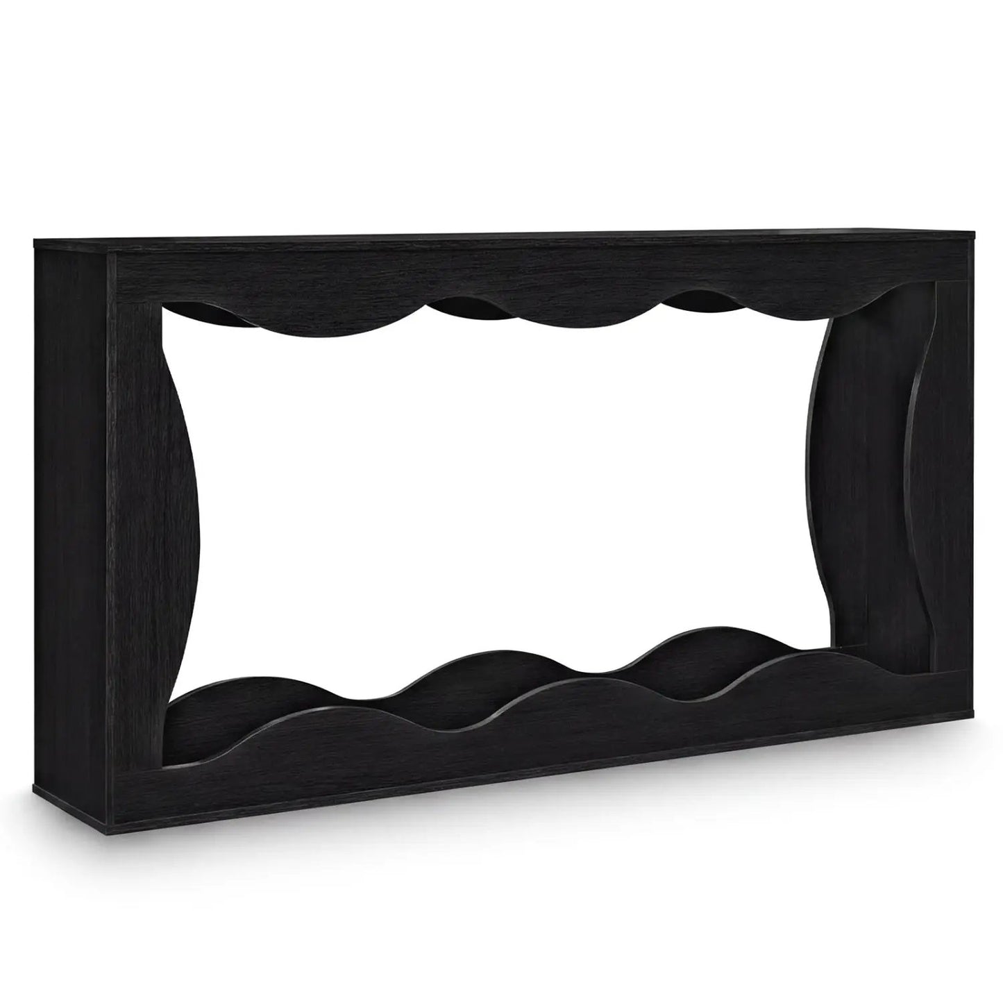 63-Inch Console Table with 2-Tier Storage Shelf