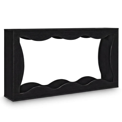 63-Inch Console Table with 2-Tier Storage Shelf