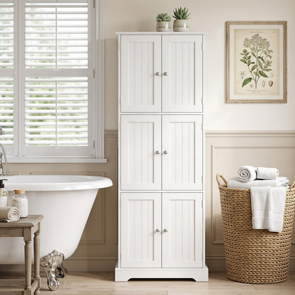 63-Inch Tall Bathroom Storage Cabinet with 6 Doors white DirectDeals on Tampa Home & Garden Store