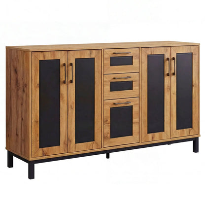 63 Inch Sideboard Buffet Cabinet with 3 Drawers