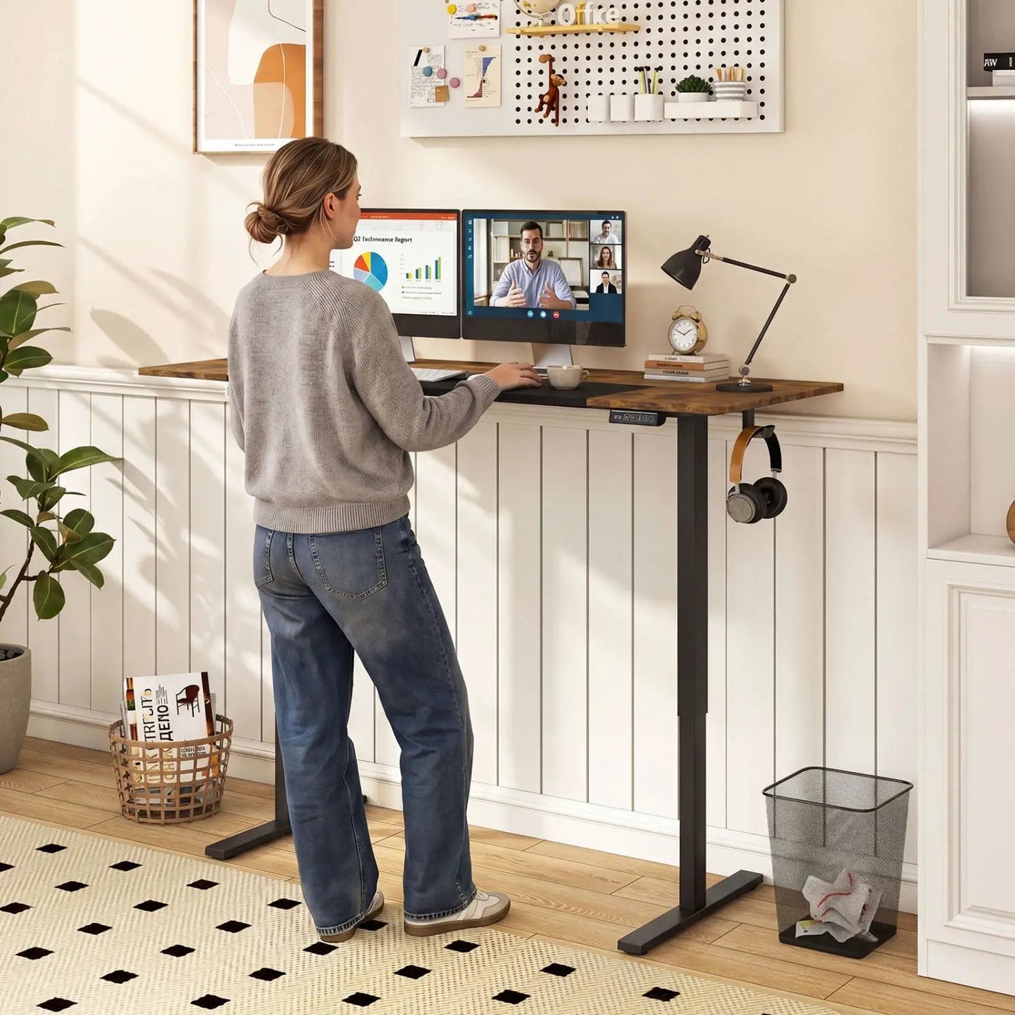 Electric Standing Desk 63x24 with Memory Presets