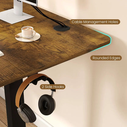 Electric Standing Desk 63x24 with Memory Presets