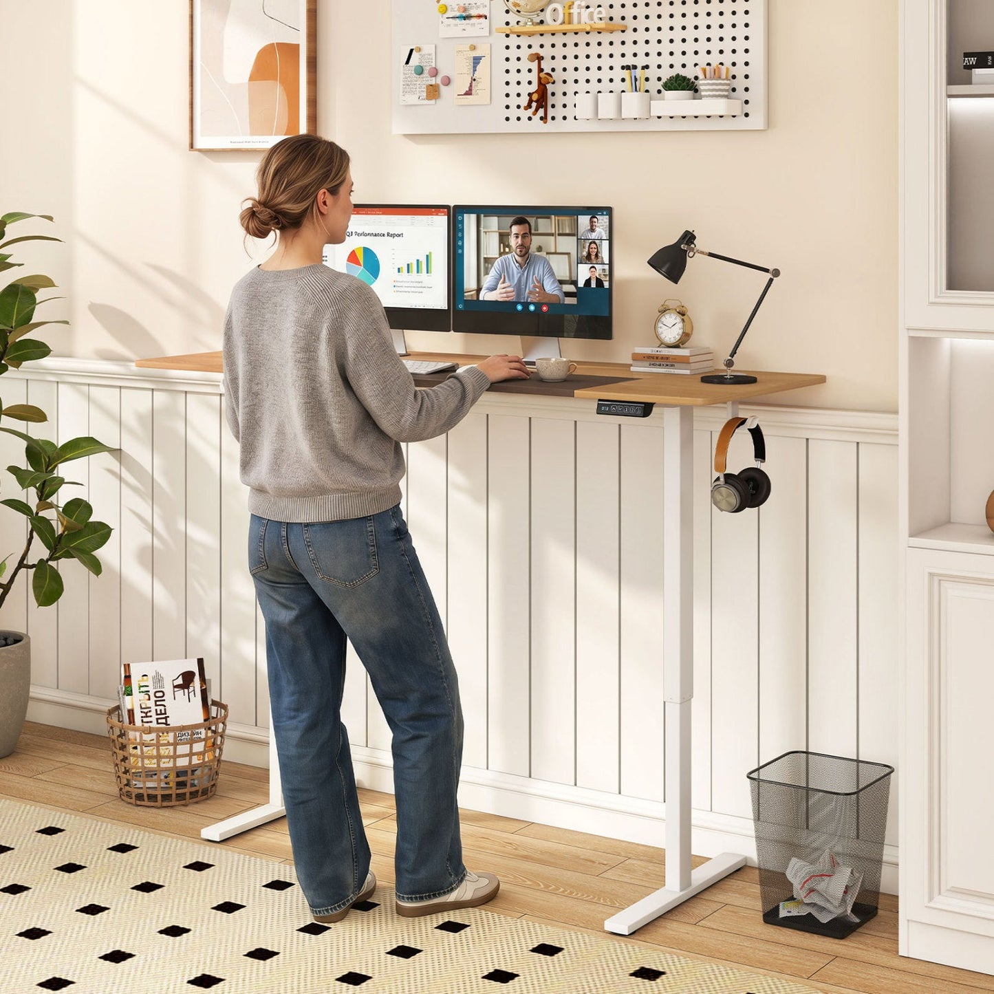 Electric Standing Desk 63x24 with Memory Presets