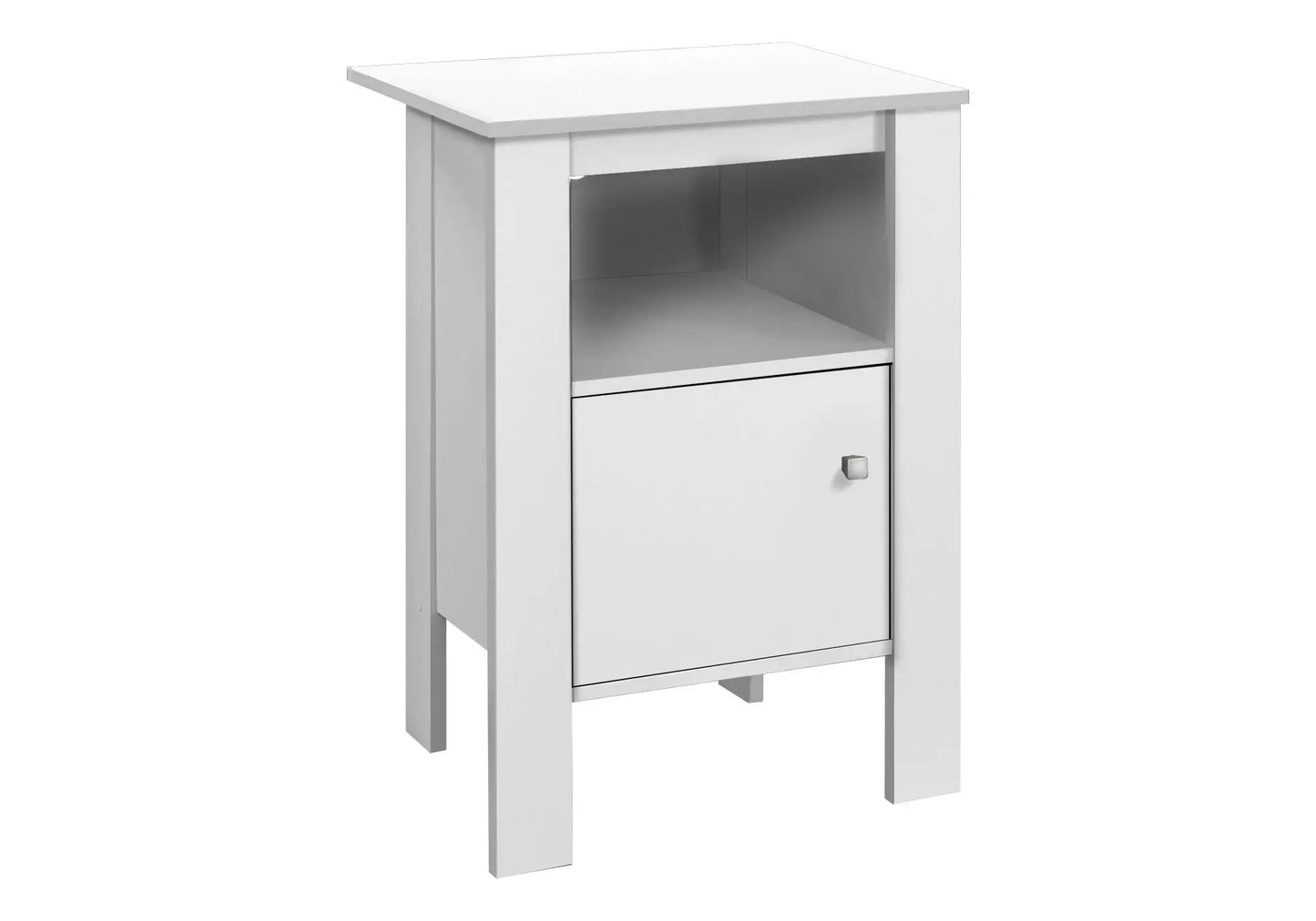 Accent Nightstand With Storage and Transitional