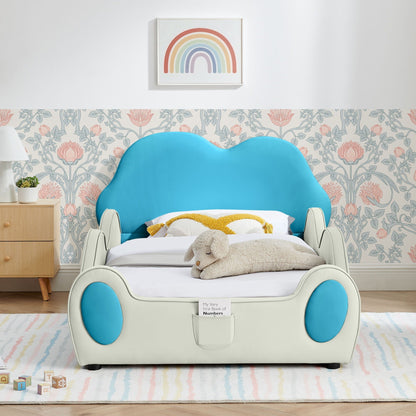 Cloud Shape Bed With Guardrails and Kid Storage