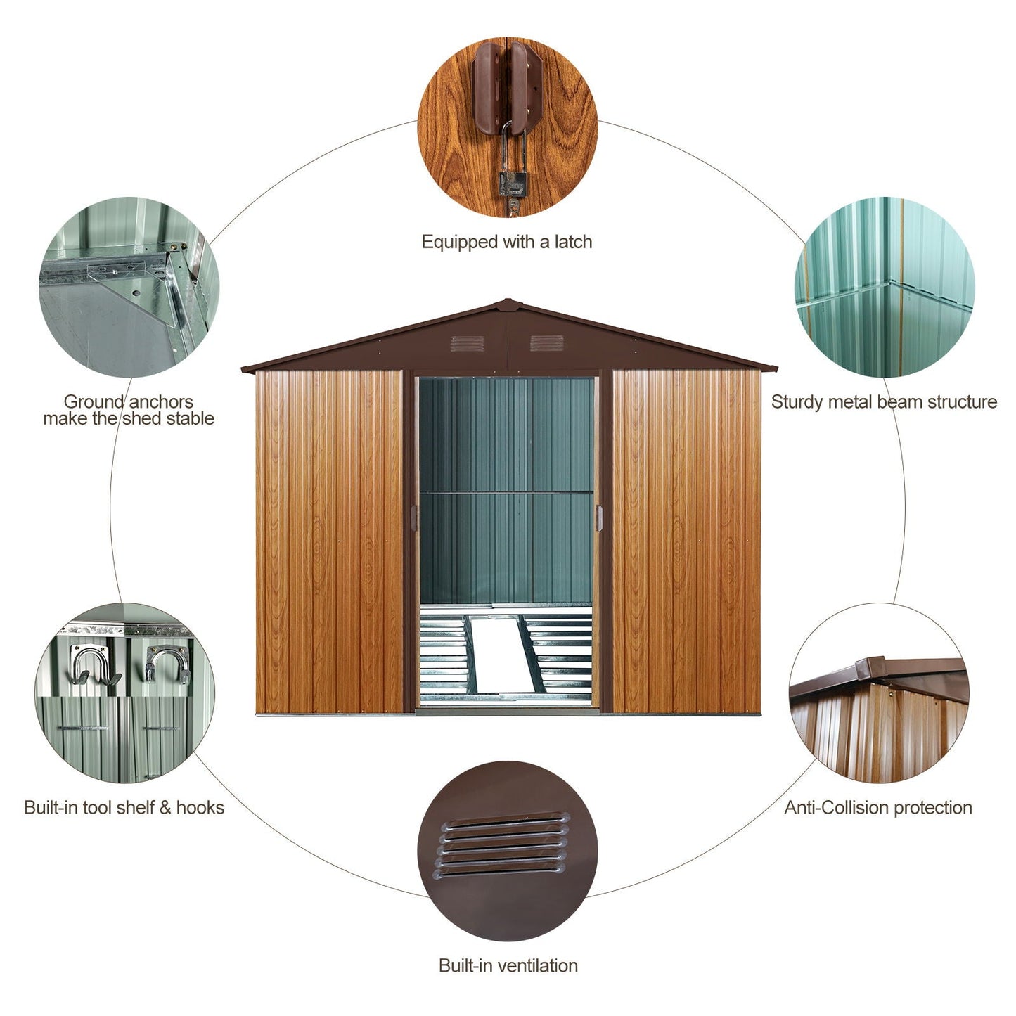 Outdoor Metal Storage Shed And Floor Base