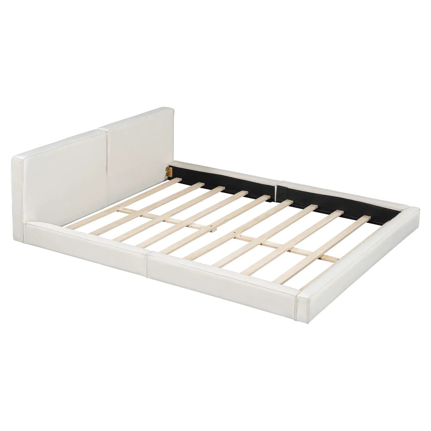 Upholstered Platform Bed With Solid Frame