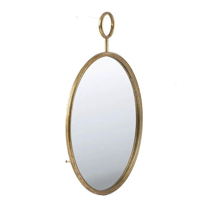 Circle Wall Mirror With Iron Frame Living Room
