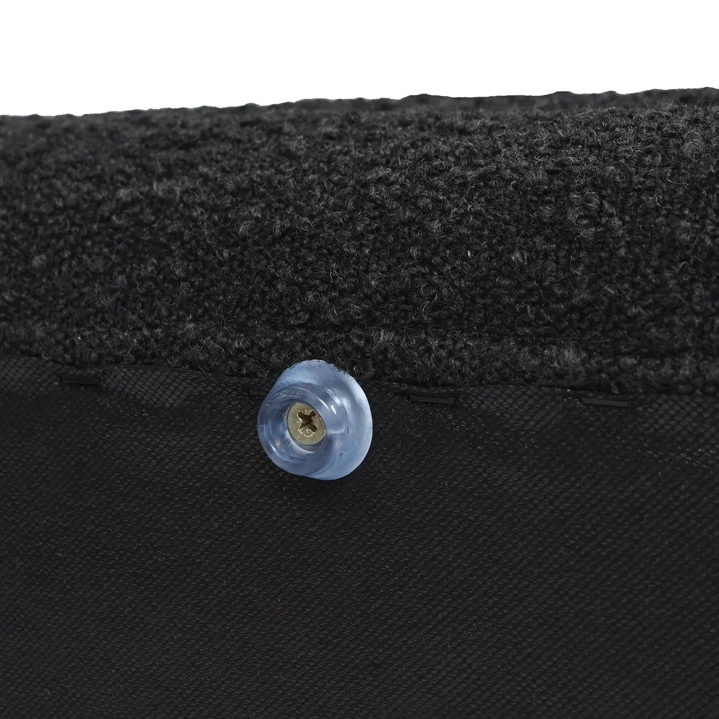 Fuji Upholstered Oval Storage Bench, black fabric upholstery on Tampa Home & Garden Store