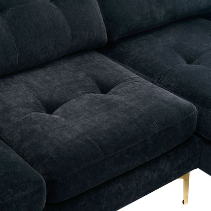 Modern Convertible Sectional Sofa and Ottoman