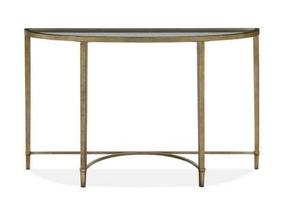 Copia Oval End Table Antiqued Silver Crafted