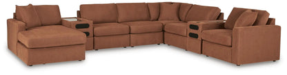 Modmax Sectional in Spice fabric with built-in console tables by Unique Piece Furniture on Tampa Home & Garden Store