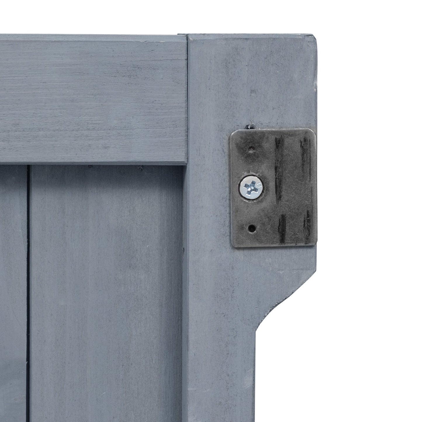 K&K 66.5-inch Outdoor Kitchen Island blue-gray wood with metal bracket HouseOfZazla on Tampa Home & Garden Store