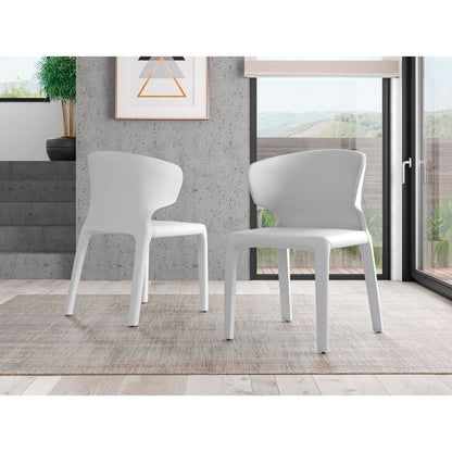 Conrad Dining Chair Set of 2 with Metal Frame, white molded seats on Tampa Home & Garden Store