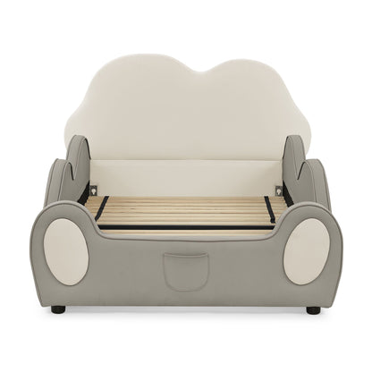 Cloud Shape Bed With Guardrails and Kid Storage