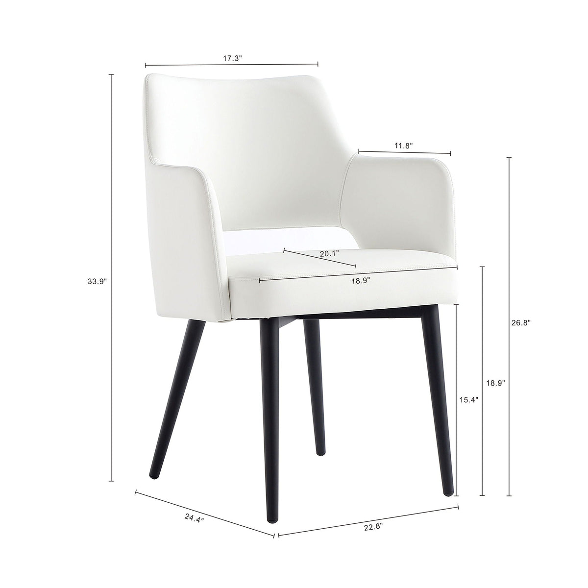 Modern Tremont Dining Armchair and Steel Frame