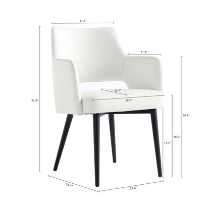 Modern Tremont Dining Armchair and Steel Frame