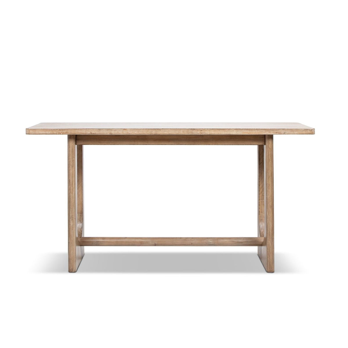 Reclaimed Pine Trestle Console Table with Open Base antique brown HouseOfZazla Tables on Tampa Home & Garden Store