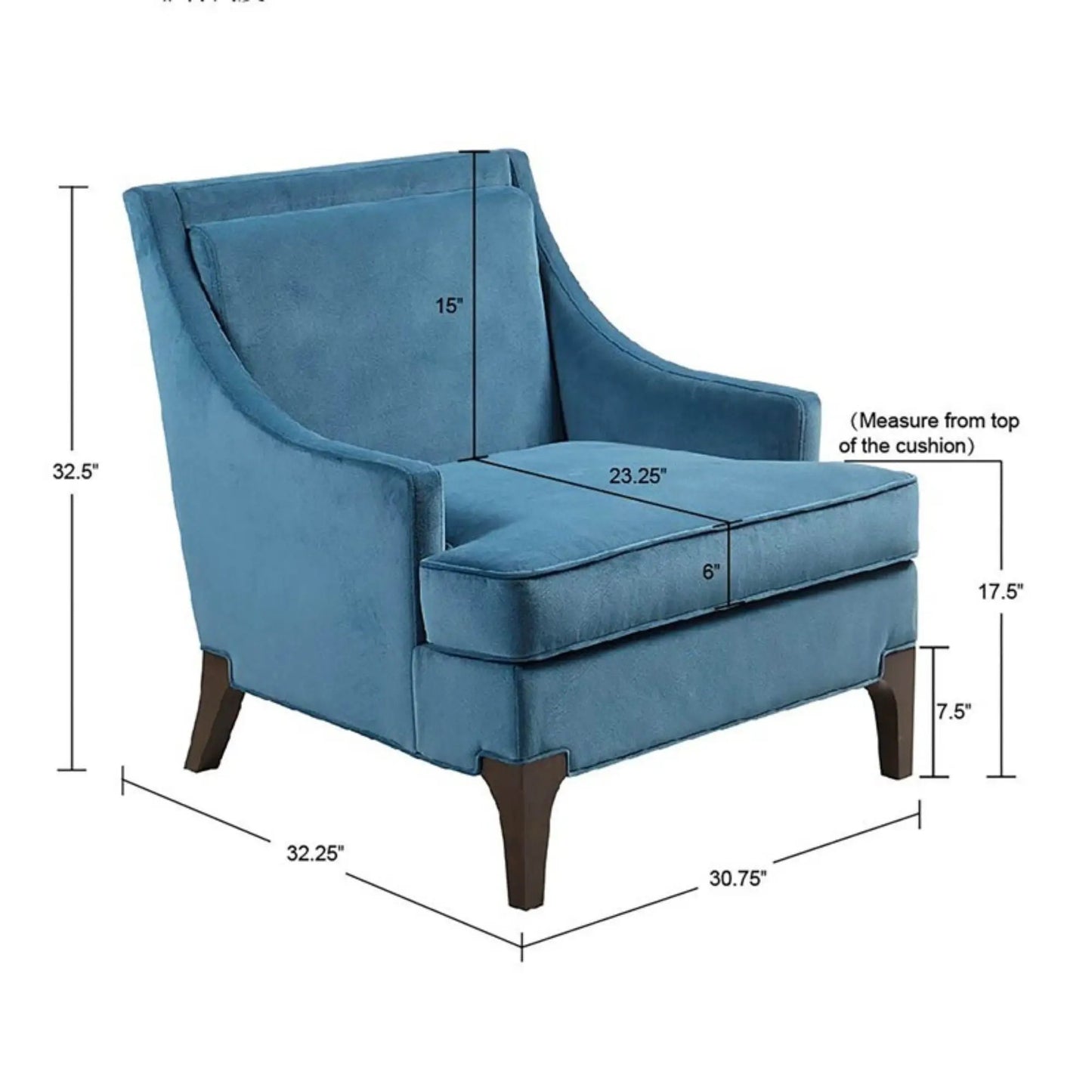 Anna Accent Chair with Modern Design and Jacquard