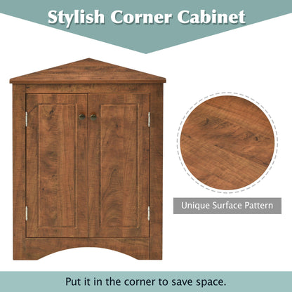 Triangle bathroom storage cabinet with adjustable shelves in wood by HouseOfZazla on Tampa Home & Garden Store