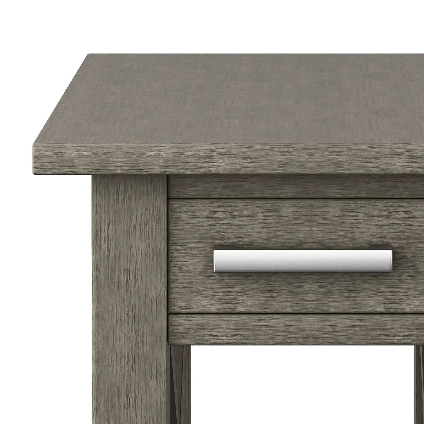 Kitchener Console Table in gray wood with metal drawer pull by Unique Piece Furniture on Tampa Home & Garden Store