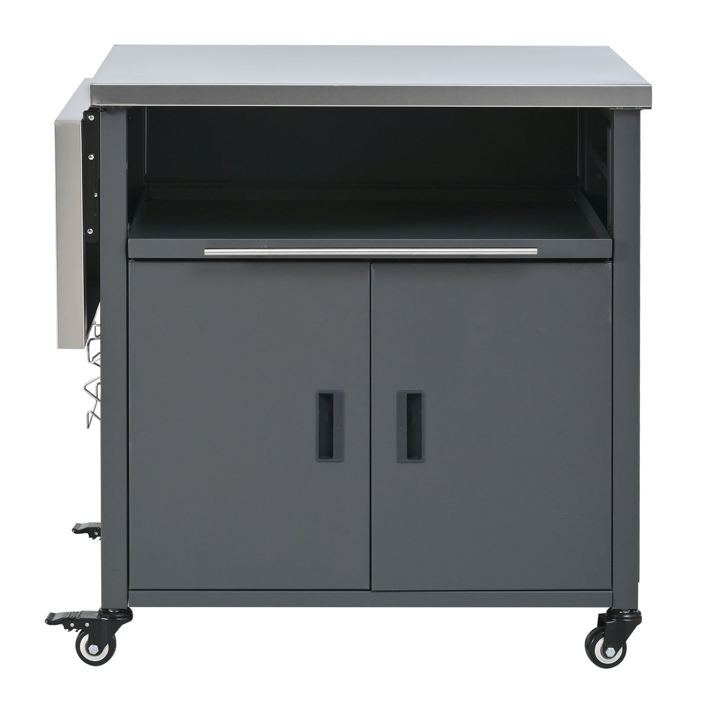 Foldable Outdoor Prep Cart and Storage Shelf