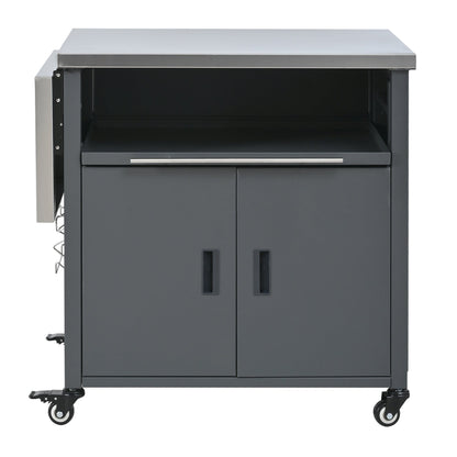 Foldable Outdoor Prep Cart and Storage Shelf