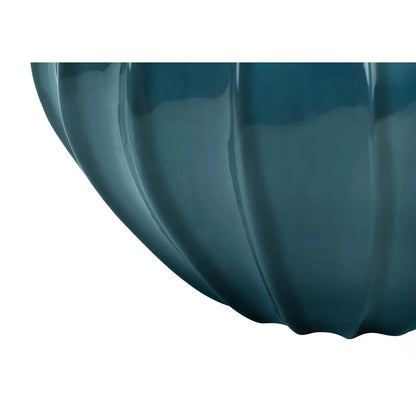 Table lamp ceramic blue base with glossy glaze, transitional style on Tampa Home & Garden Store