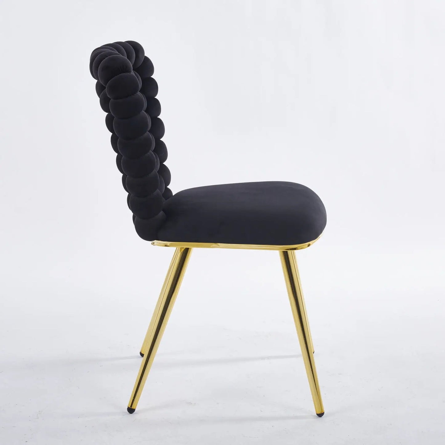 Modern Chair With Iron Tube Legs and Cushions