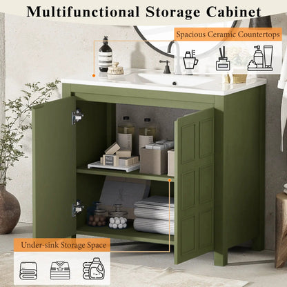Bathroom Vanity Organizer with Sink and Cabinet