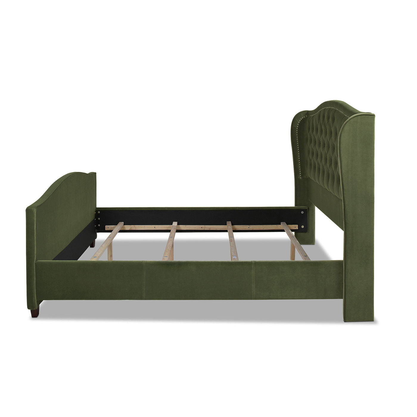 Solid Upholstered Bed Frame and Headboard Set