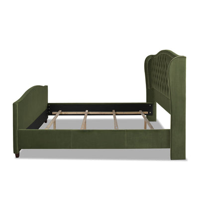 Solid Upholstered Bed Frame and Headboard Set