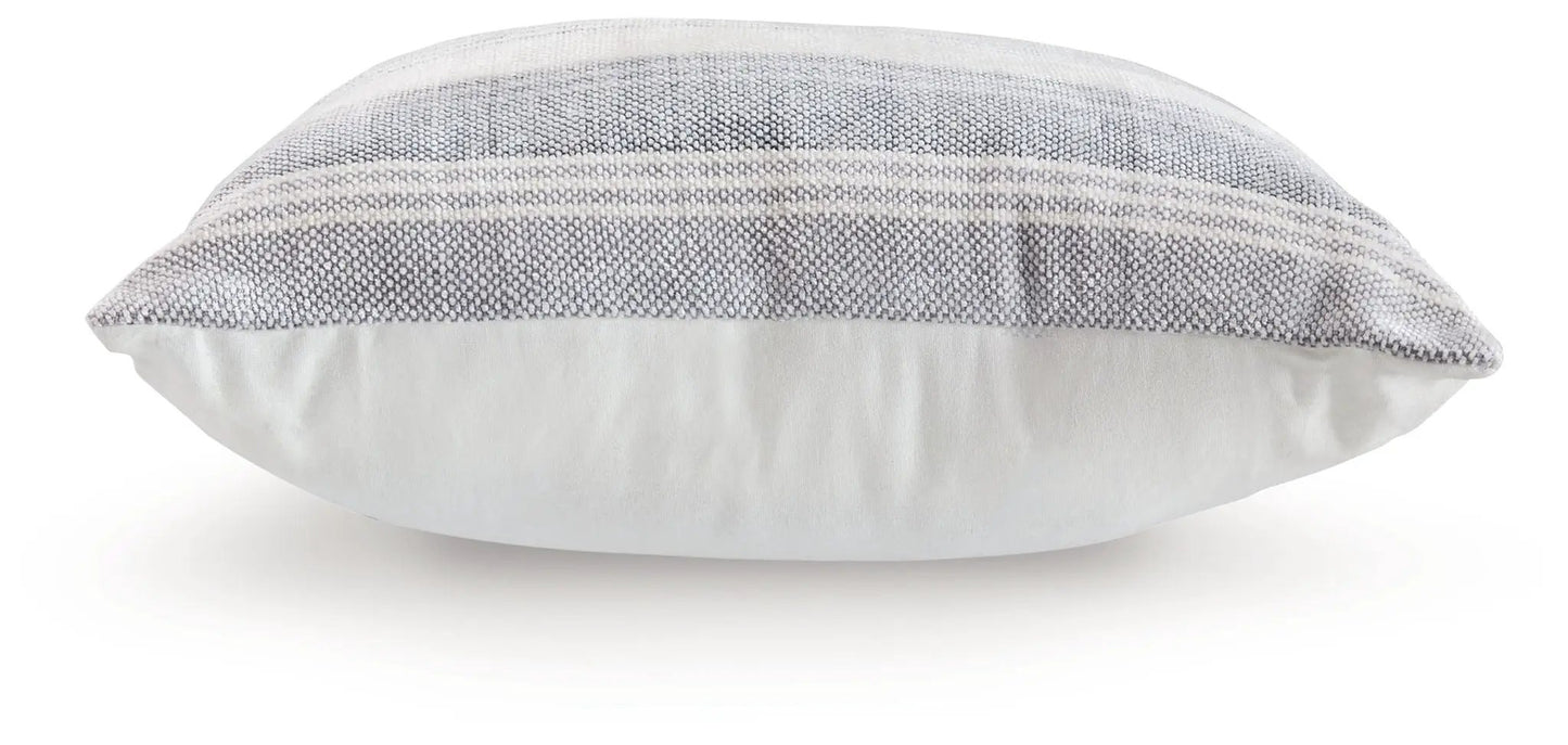 Adikus throw pillow by Unique Piece Furniture with gray woven top and white base on Tampa Home & Garden Store