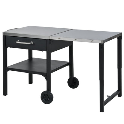 Large Foldable Outdoor Kitchen Cart And Storage