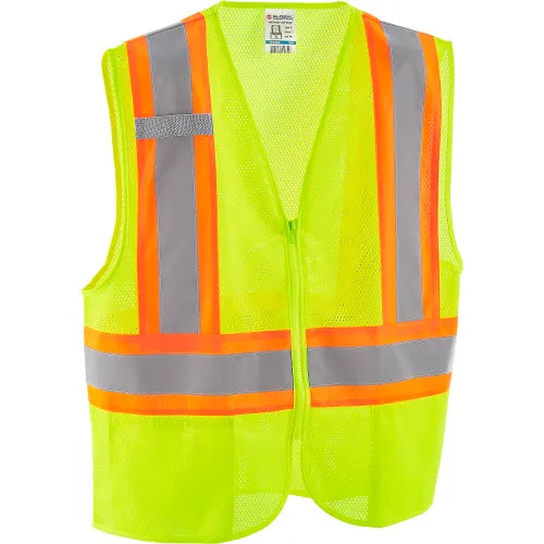 Hi Vis Vest Orange/lime 2" Silver Reflective Stripe - Tampa Home & Garden Store