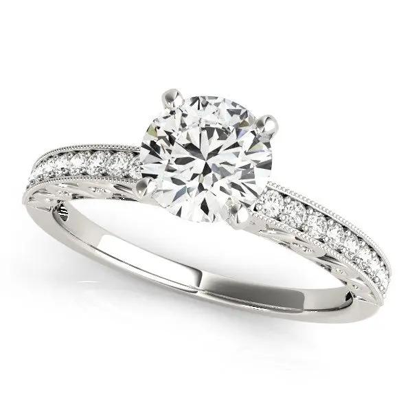 Diamond engagement ring, 14k white gold style with center and pavé band, 1 1/8 cttw, Bids.com on Tampa Home & Garden Store