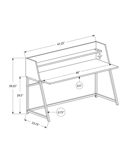 Marble Look Computer Desk for Home Office