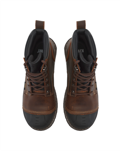 Kiwi Premium Brown Crazy Horse 6" Composite Toe Waterproof Cap-Toe Work Boots [R69100]