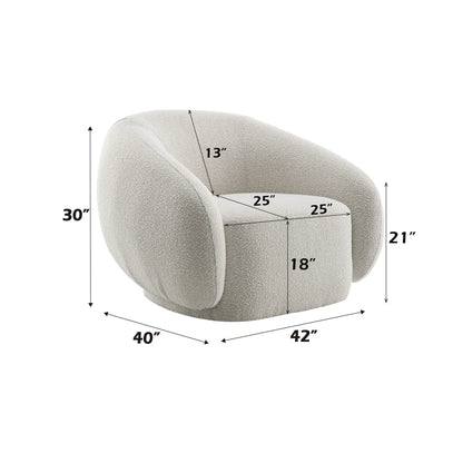 Isabel Chair Bouclé Upholstery with Swivel Base
