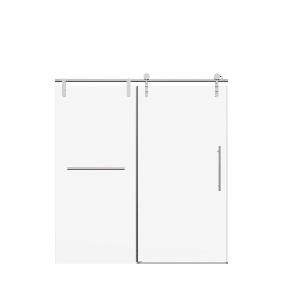 Frameless sliding shower doors HouseOfZazla with towel rail and handle chrome hardware on Tampa Home & Garden Store