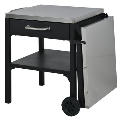 Large Foldable Outdoor Kitchen Cart And Storage
