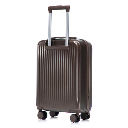 14' & 20' ABS Spinner Luggage Set HouseOfZazla brown hard-shell with cosmetic case, four wheels on Tampa Home & Garden Store