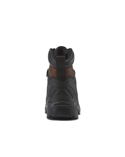 Kiwi ProGuard Brown Crazy Horse Leather Mid-Cut 6" Composite Toe Zipped Waterproof Tactical Boots [69200]