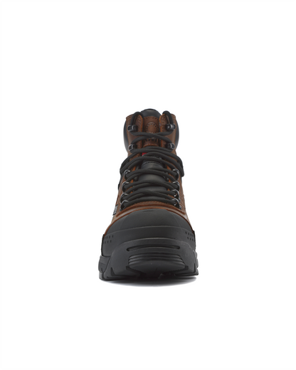 Kiwi ProGuard Brown Crazy Horse Leather Mid-Cut 6" Composite Toe Zipped Waterproof Tactical Boots [69200]