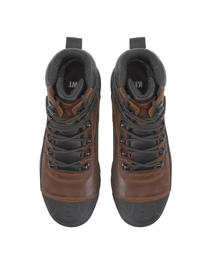 Kiwi ProGuard Brown Crazy Horse Leather Mid-Cut 6" Composite Toe Zipped Waterproof Tactical Boots [69200]