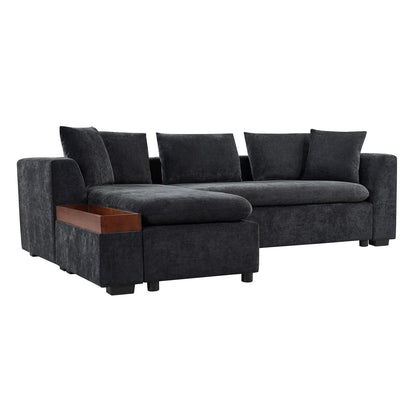 Modern L Shaped Sectional Sofa with Storage