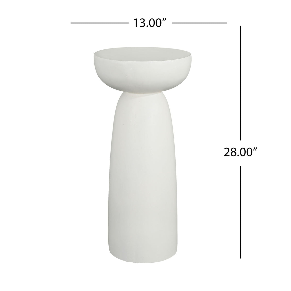 Magnesium Oxide Plant Stand white ceramic construction by HouseOfZazla, round top on Tampa Home & Garden Store