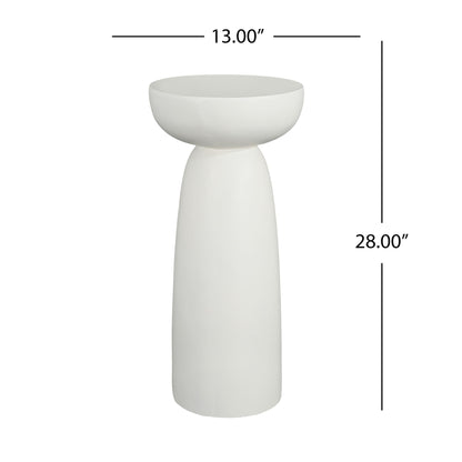 Magnesium Oxide Plant Stand white ceramic construction by HouseOfZazla, round top on Tampa Home & Garden Store
