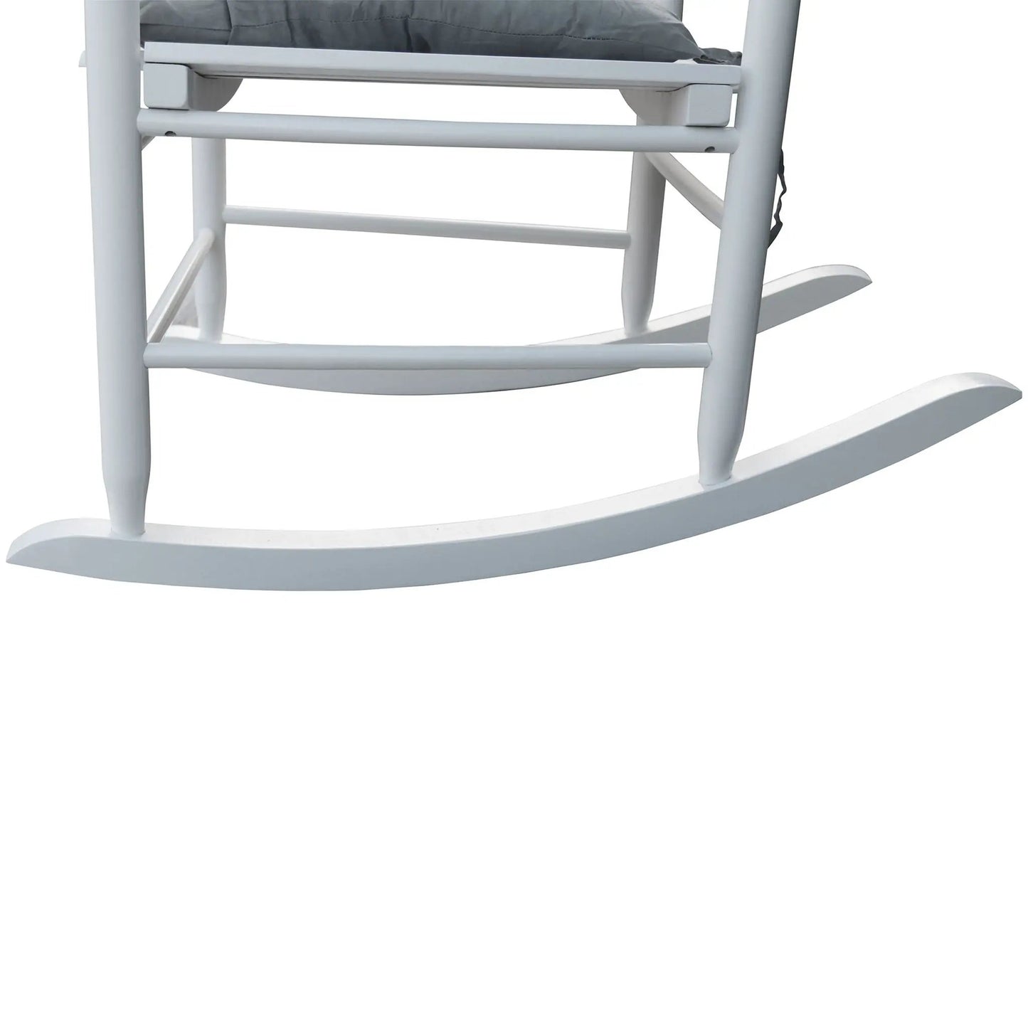 Wooden porch rocker chair by Unique Piece Furniture in white, without mat, curved rockers on Tampa Home & Garden Store