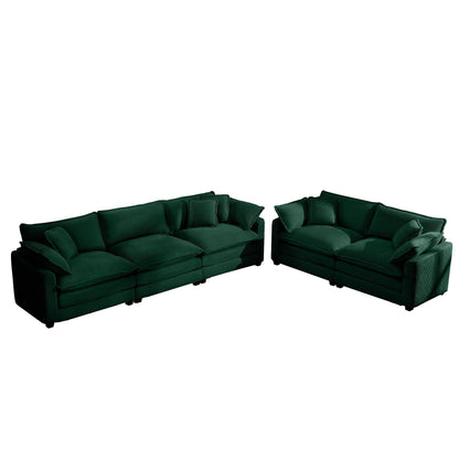 3 Piece Living Room Set HouseOfZazla: two green sectionals with deep seats on Tampa Home & Garden Store